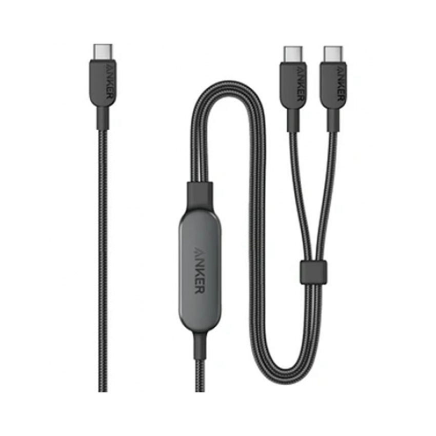 Cáp sạc Anker 2-in-1 140W C-C 1.2m Nylon Đen (Black) B2B_A8895H11