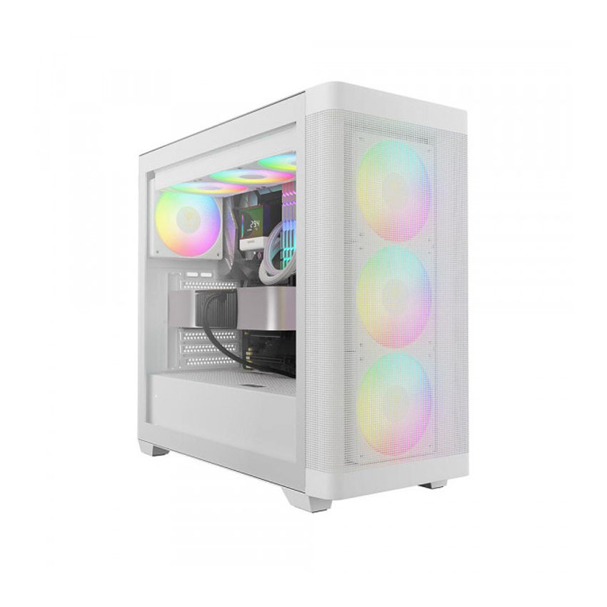 Vỏ Case GAMDIAS ATHENA M3 WHITE (eATX/0 fan) chính hãng