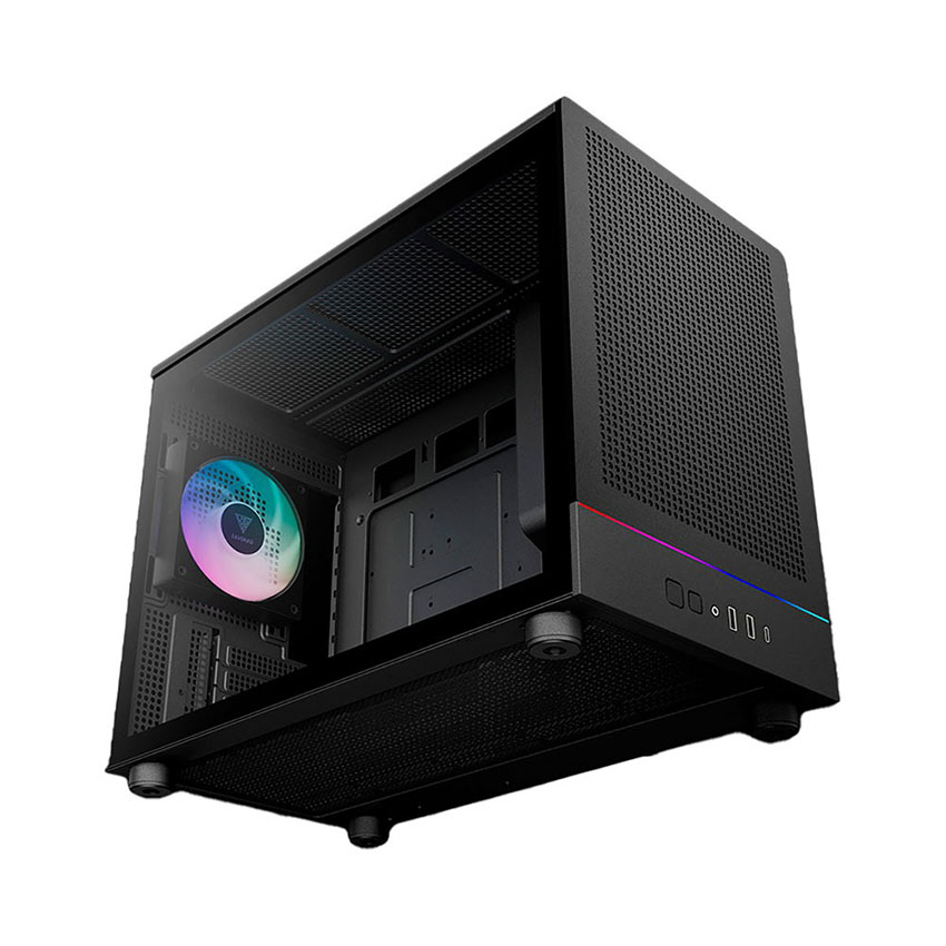Vỏ Case GAMDIAS ATHENA M4M BLACK (mATX/3 fan) - Hình 2