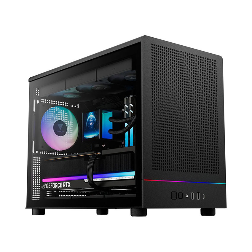 Vỏ Case GAMDIAS ATHENA M4M BLACK (mATX/3 fan) chính hãng