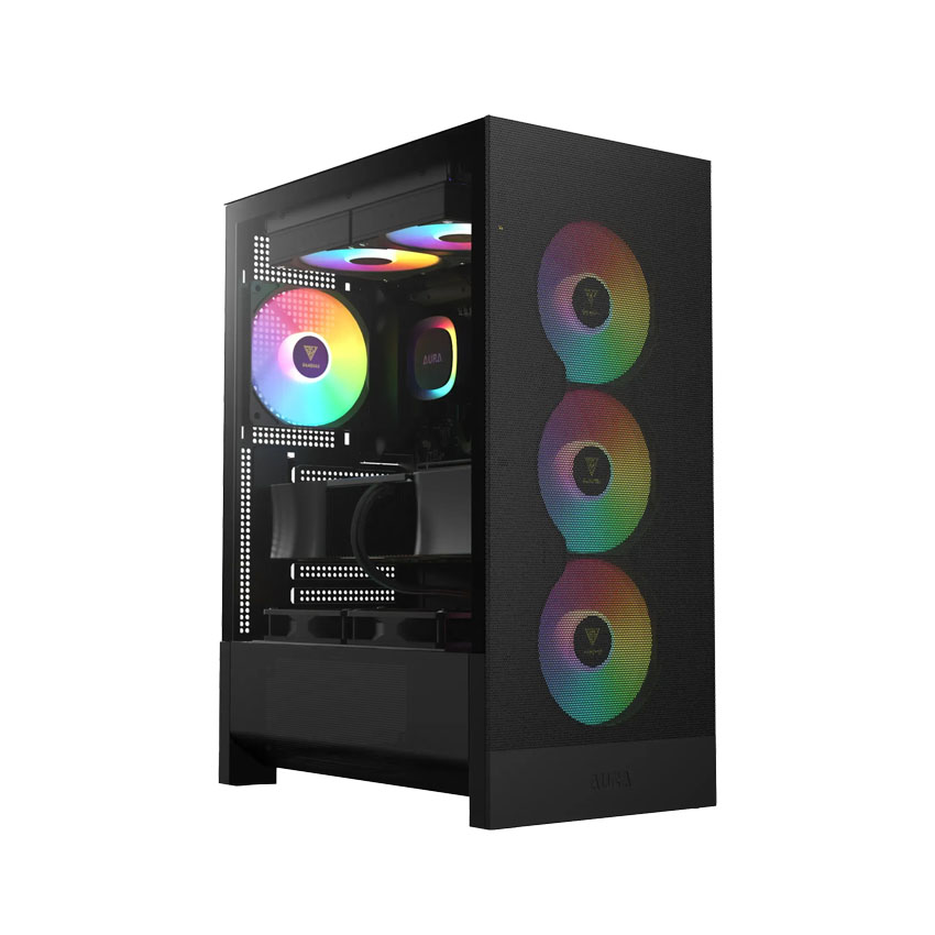Vỏ Case GAMDIAS AURA GC15 BLACK (ATX/4 Fan) chính hãng