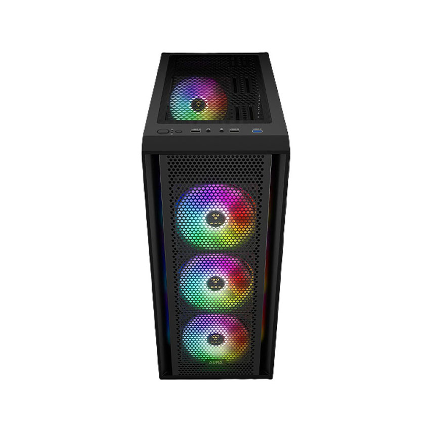 Vỏ Case GAMDIAS AURA GC2 ELITE ARGB BLACK (ATX/0 fan) - Hình 2