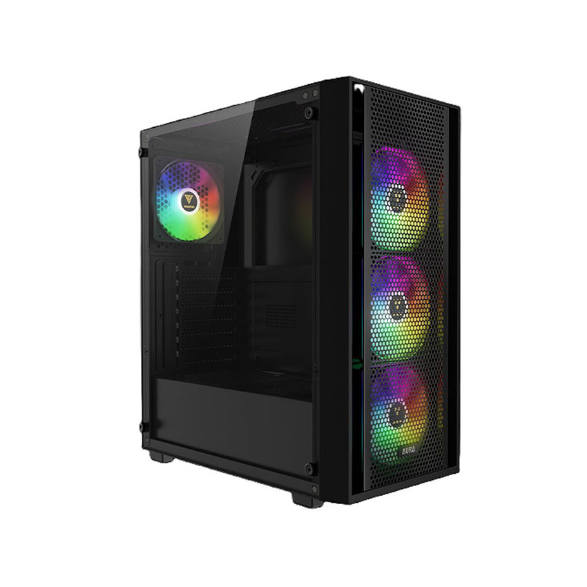 Vỏ Case GAMDIAS AURA GC2 ELITE ARGB BLACK (ATX/0 fan) chính hãng