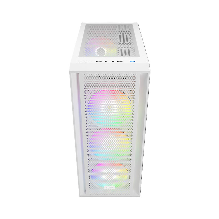 Vỏ Case GAMDIAS AURA GC2 ELITE ARGB WHITE (ATX/0 fan) - Hình 4