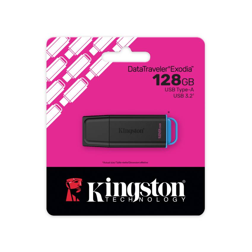 USB Kingston 128GB Portable USB 3.2 Gen 1 DataTraveler Exodia Black DTXG2/128GB - Hình 3