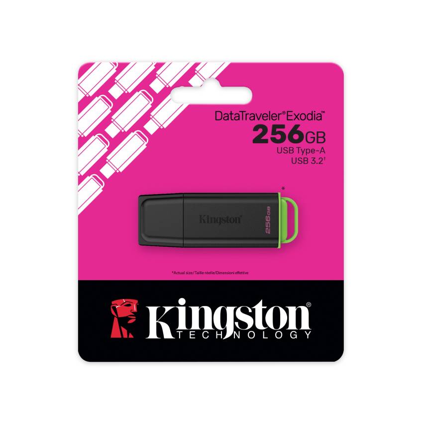 USB Kingston 256GB Portable USB 3.2 Gen 1 DataTraveler Exodia Black DTXG2/256GB - Hình 4
