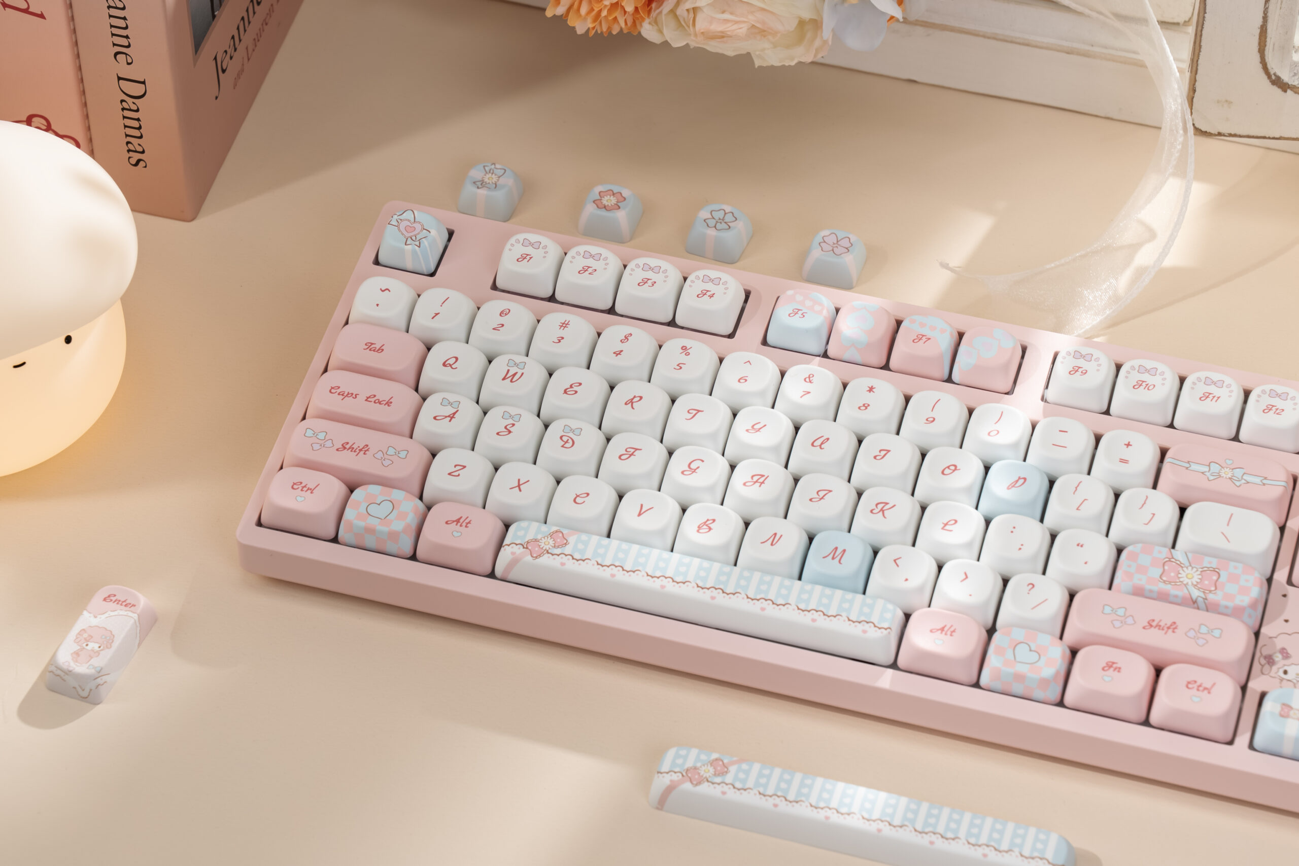 Bàn phím AKKO 3108 RF V3 Piano Sweet Frost Pink - Hình 4