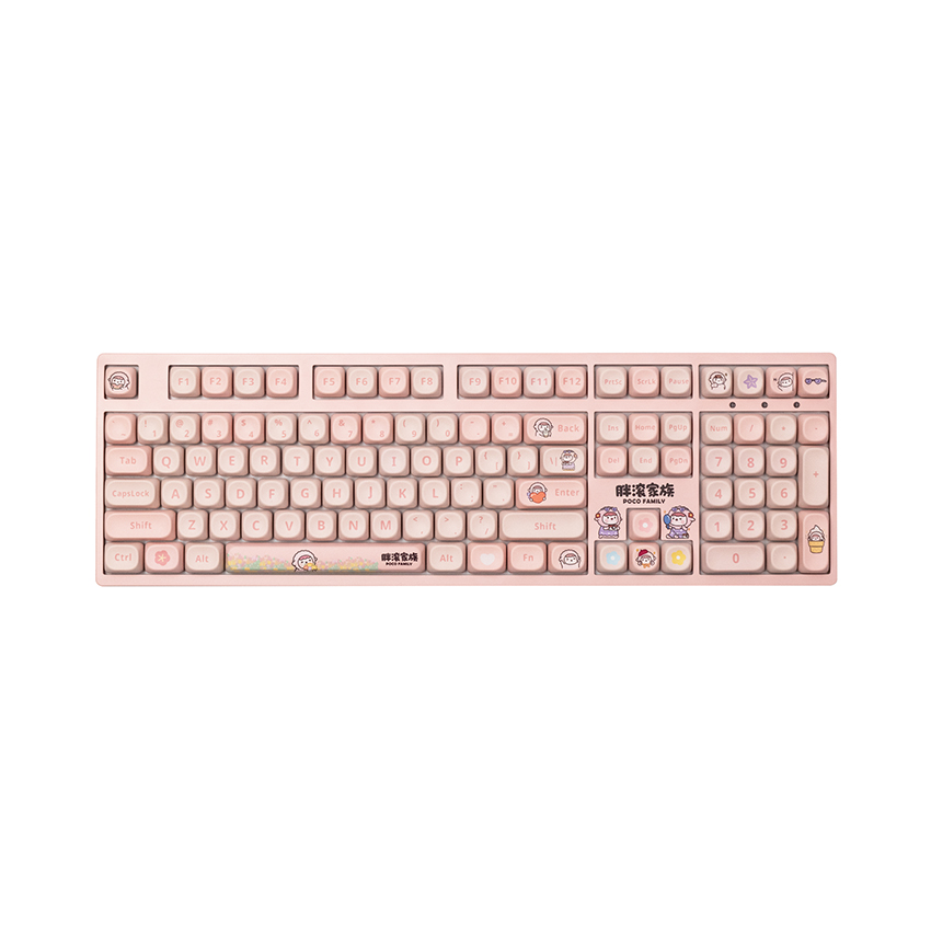 Bàn phím AKKO 3108 RF V3 Poco Family - POCO LAMB Frost Pink chính hãng