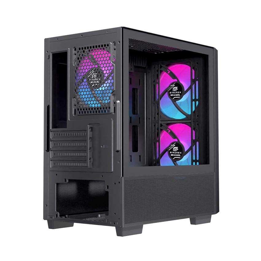Vỏ Case EINAREX PM150 RGB Black (mATX/3 fan) - Hình 6