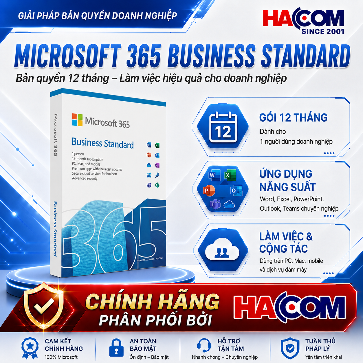 Phần mềm Office Microsoft 365 Business Standard Retail ESD (KLQ-00209) chính hãng