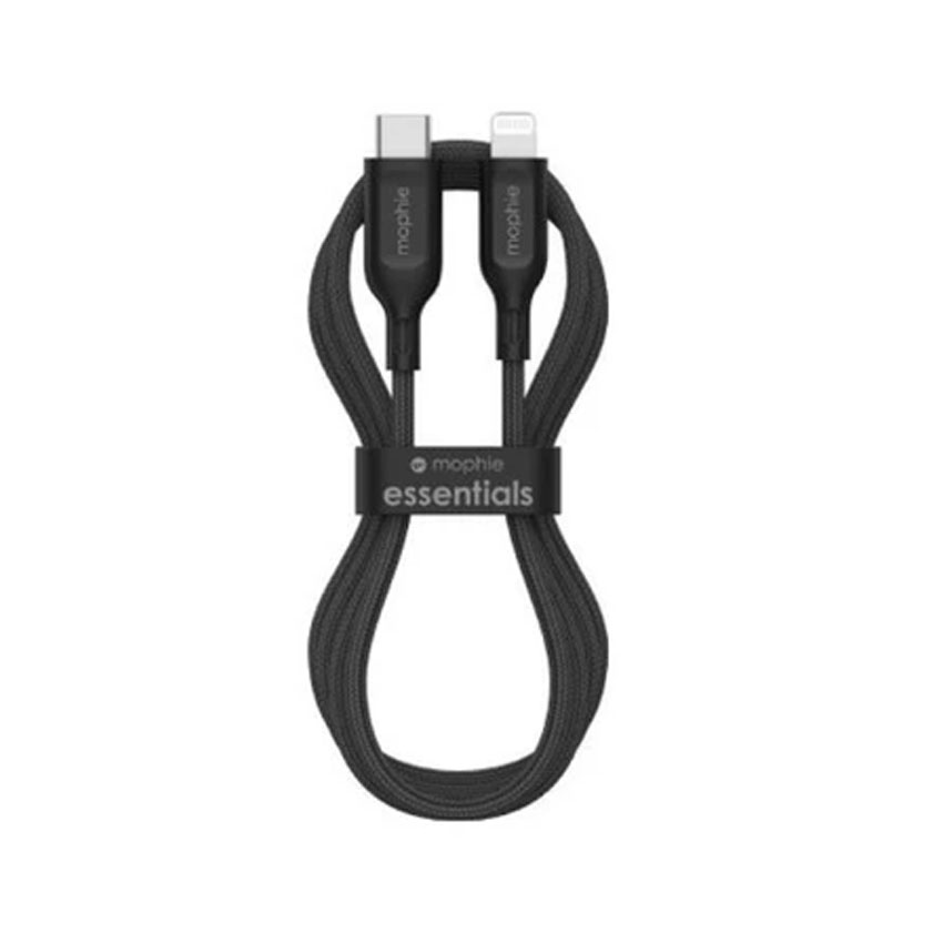 Cáp USB-C to Lightning mophie Essentials 2M Black - 409912245 chính hãng