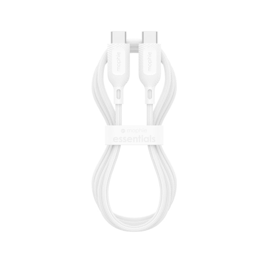 Cáp USB-C to USB-C (60W) mophie Essentials 1M White - 409912186 - Hình 2
