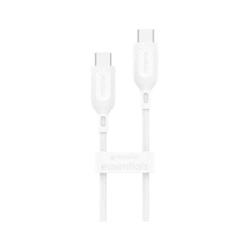 Cáp USB-C to USB-C (60W) mophie Essentials 1M White - 409912186 chính hãng