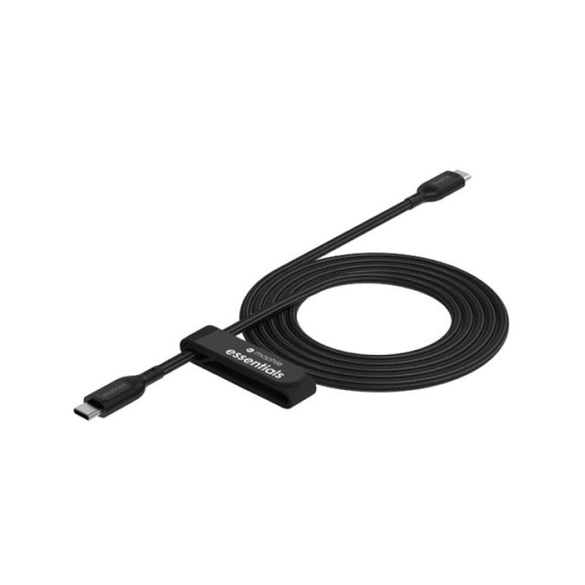 Cáp USB-C to USB-C (60W) mophie Essentials 2M Black - 409912237 - Hình 2