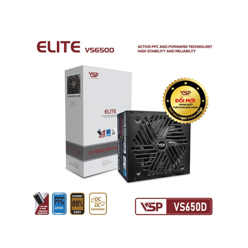 Nguồn VSP ELITE VS650D - 650W (A.PFC/DC TO DC) - Hình 4