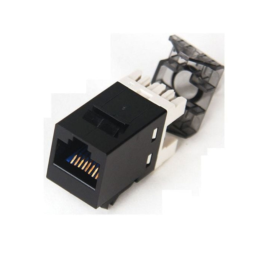 Ổ cắm mạng không chống nhiễu cat6, RJ45, chuẩn SL, màu đen