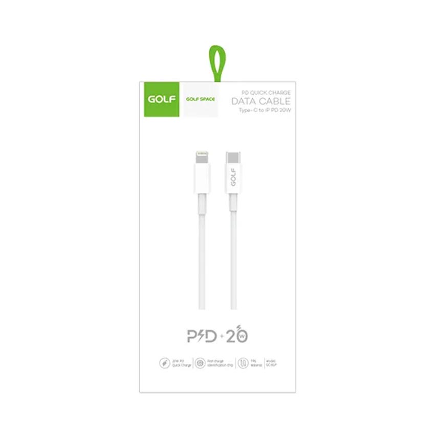 Cáp sạc Golf Type-C to lighning PD 20W GC-81P màu trắng 3