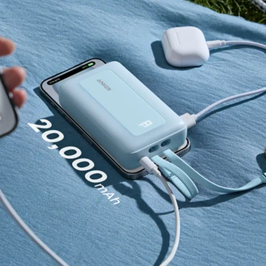 Sạc dự phòng Anker Zolo 1C1A 45W 20000mah kèm 2 cáp USB-C Trắng B2B_A1681 3