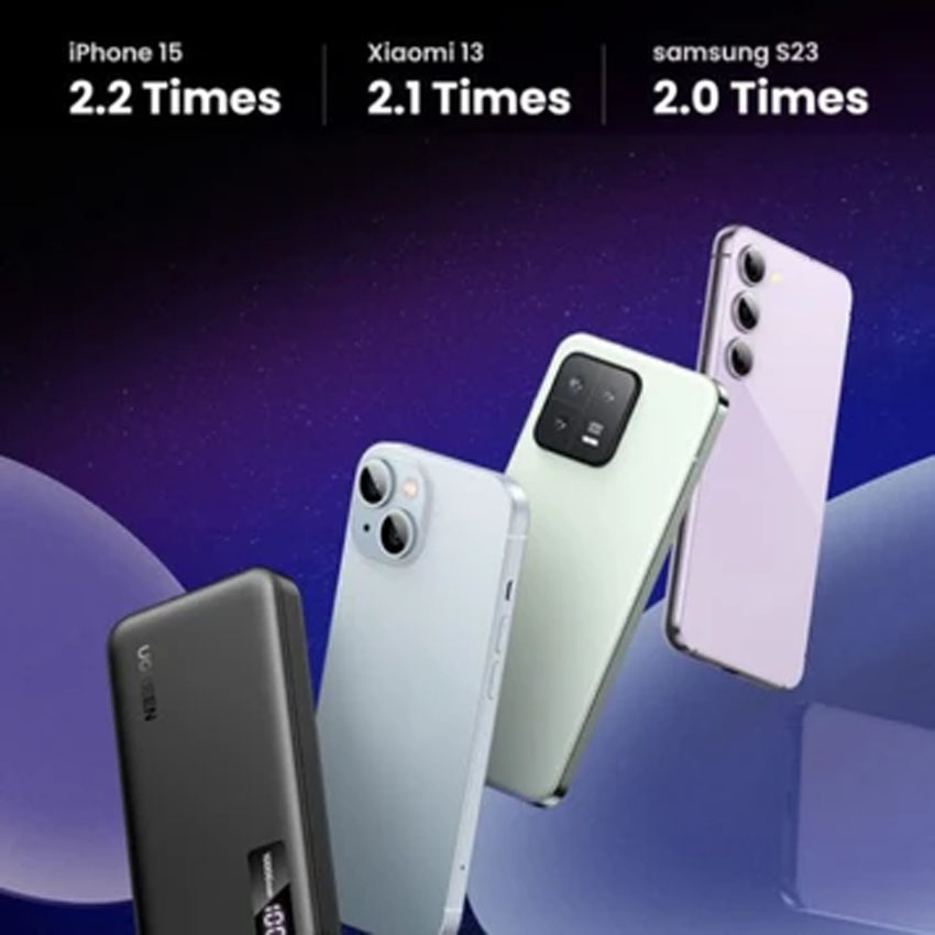 Sạc dự phòng Ugreen 10000mAh - 2 cổng sạc nhanh Type-C PD và Quick Charge 25742 3