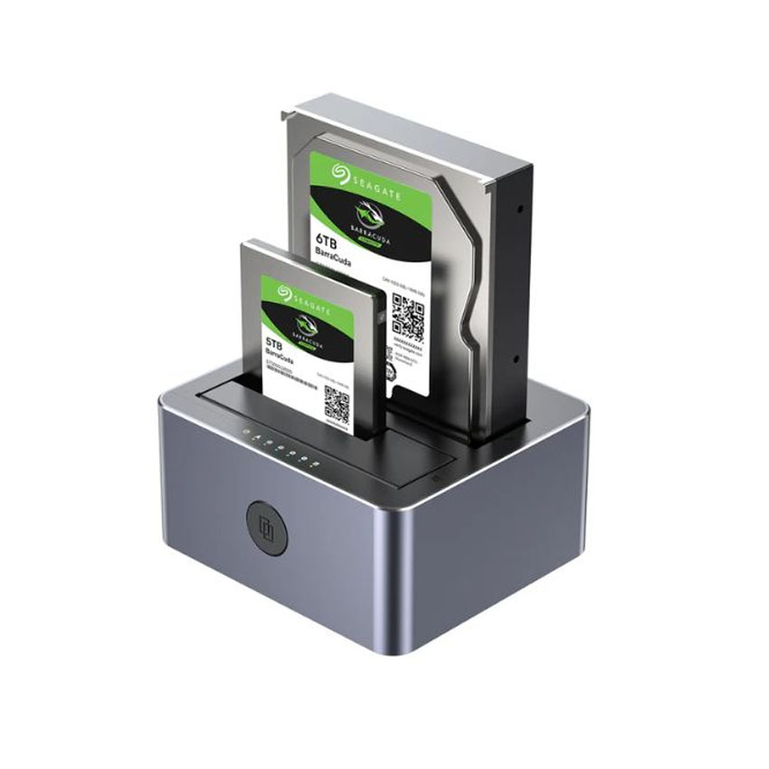 Dock ổ cứng 2 khe cắm 2.5/3.5 SATA3.0 UNITEK Y-3026GY01-EU - Hình 3