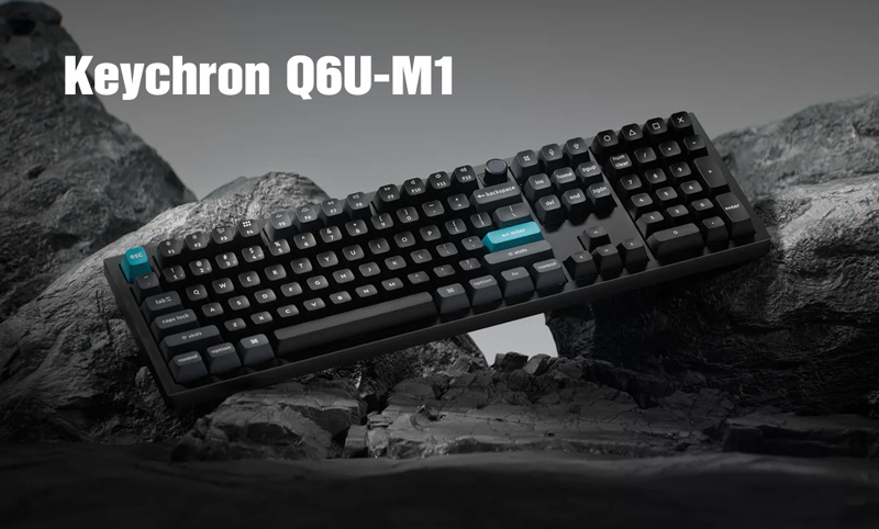ban phim keychron q6u m1 black red switch hacom 1
