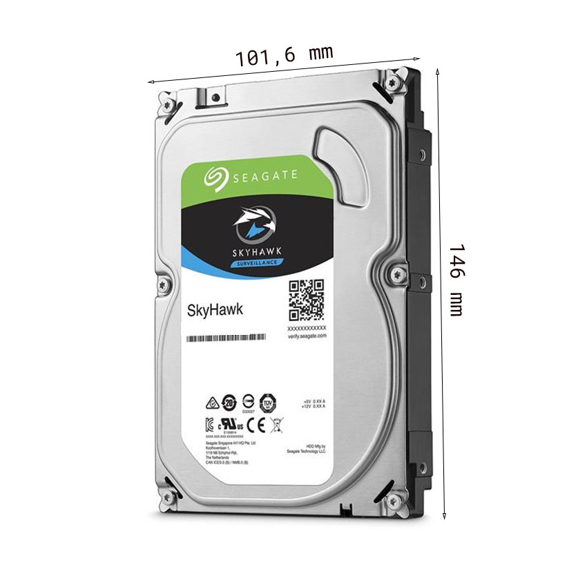 Ổ Cứng HDD Seagate SkyHawk 6TB 3.5 inch, 5400RPM, SATA III, 256MB Cache (ST6000VX008) - Hình 2