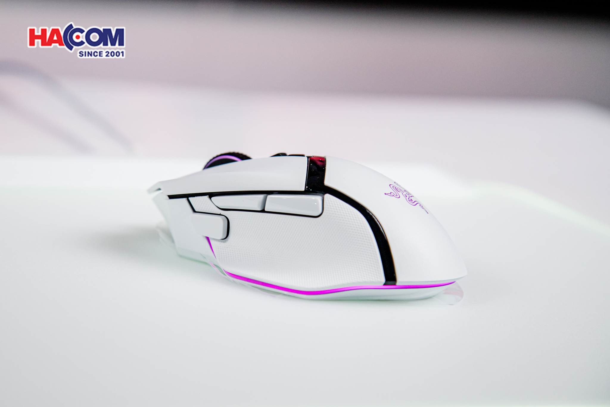 Chuột gaming không dây Razer Basilisk V3 Pro White Edition (USB Wireless, RGB) RZ01-04620200-R3A1 14