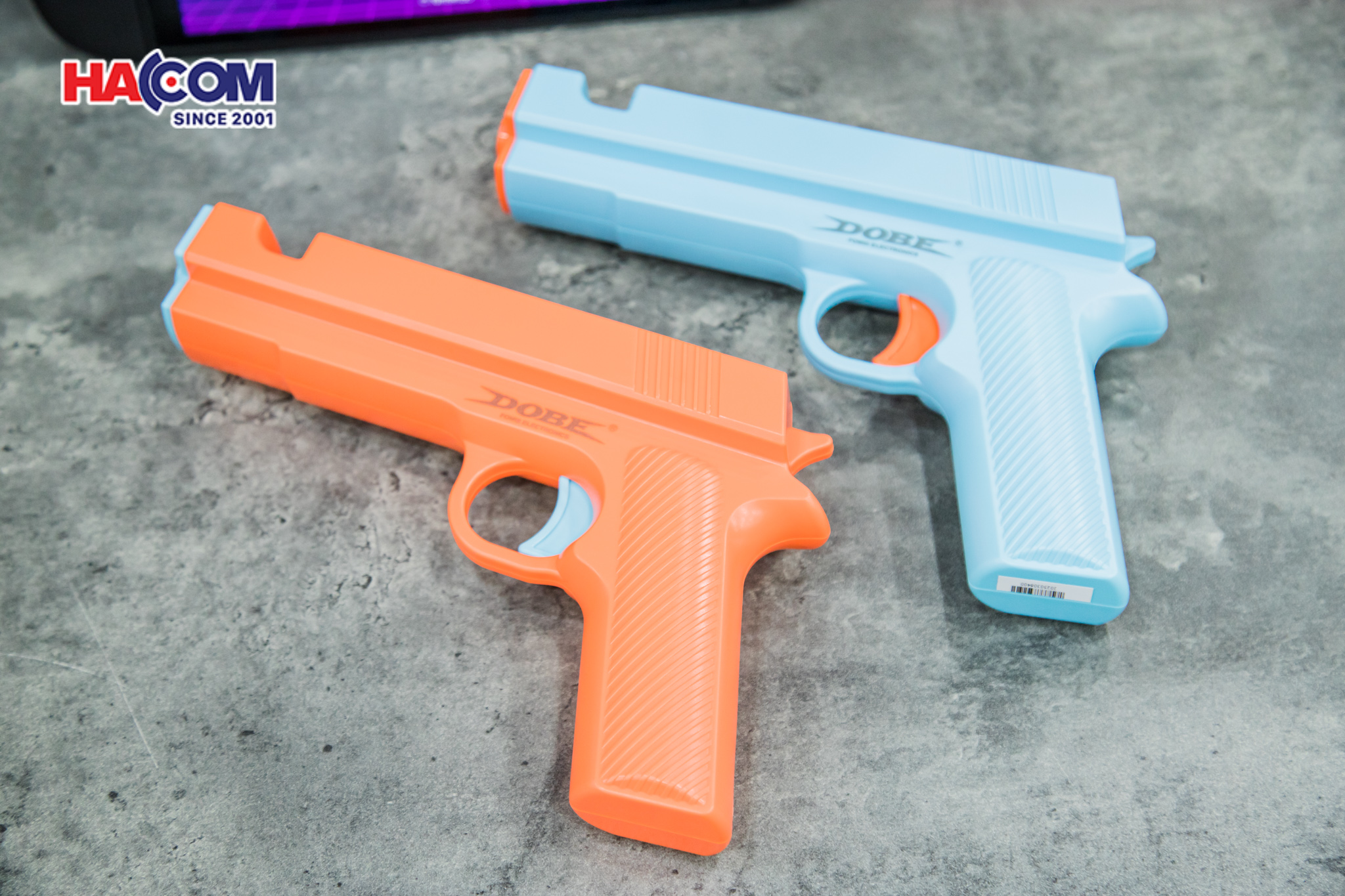 Súng (toy gun) cho Joy-con Nintendo Switch 2 Màu Xanh Pha Cam DOBE TNS-3185 8