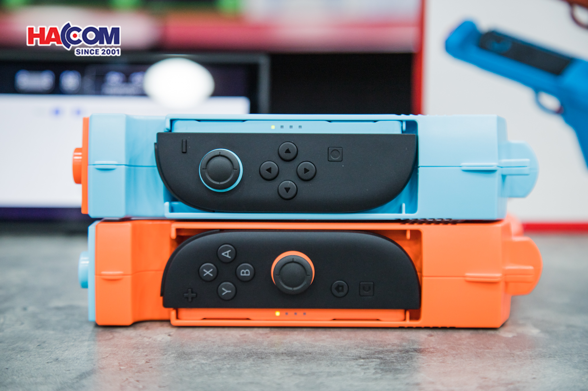 Súng (toy gun) cho Joy-con Nintendo Switch 2 Màu Xanh Pha Cam DOBE TNS-3185 10