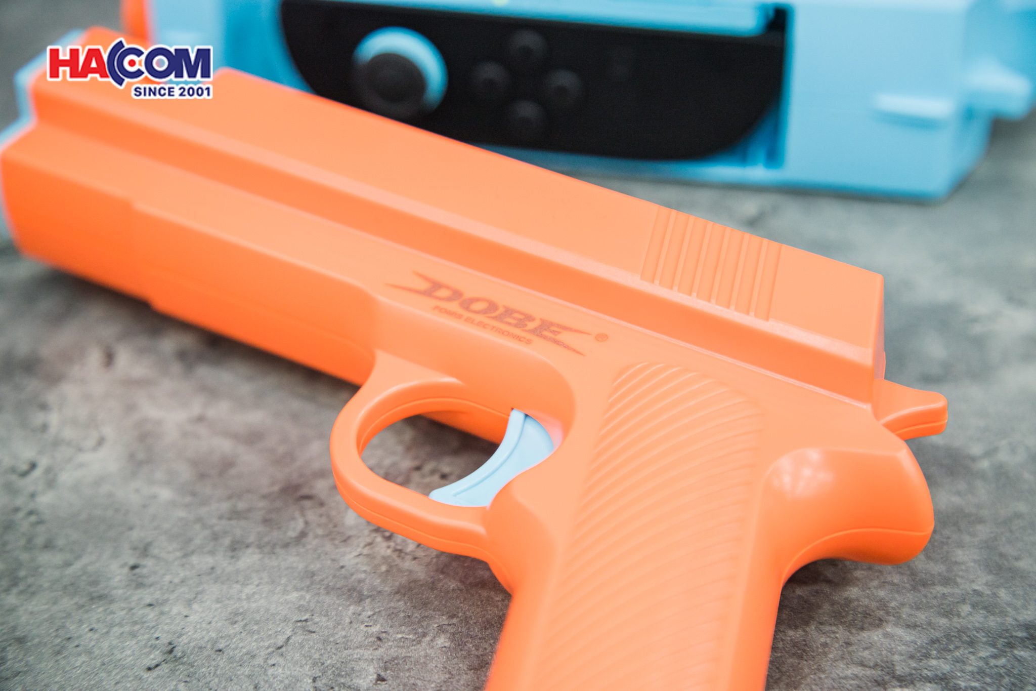 Súng (toy gun) cho Joy-con Nintendo Switch 2 Màu Xanh Pha Cam DOBE TNS-3185 11