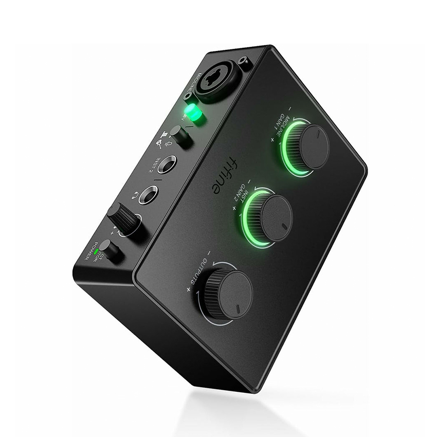 Card Âm Thanh (sound card) Fifine SC1 - Màu đen - Hình 3