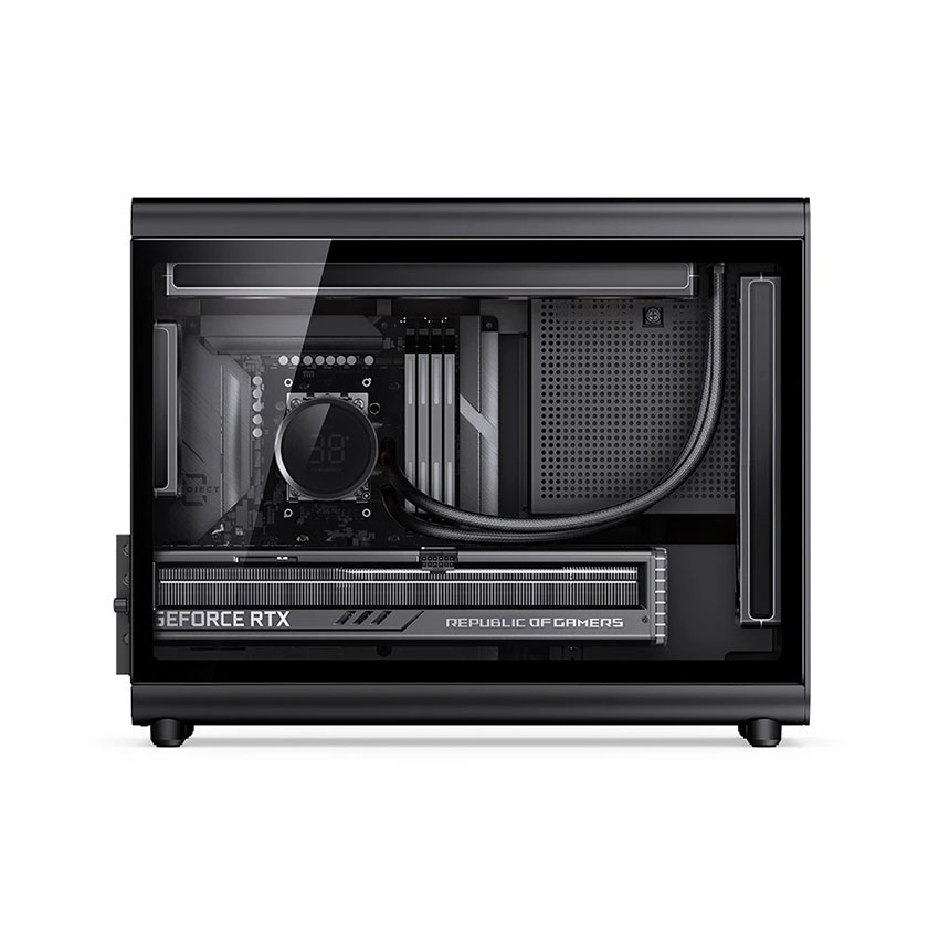 Vỏ case JONSBO D33 WOOD BLACK (mAtx/0 Fan) - Hình 6