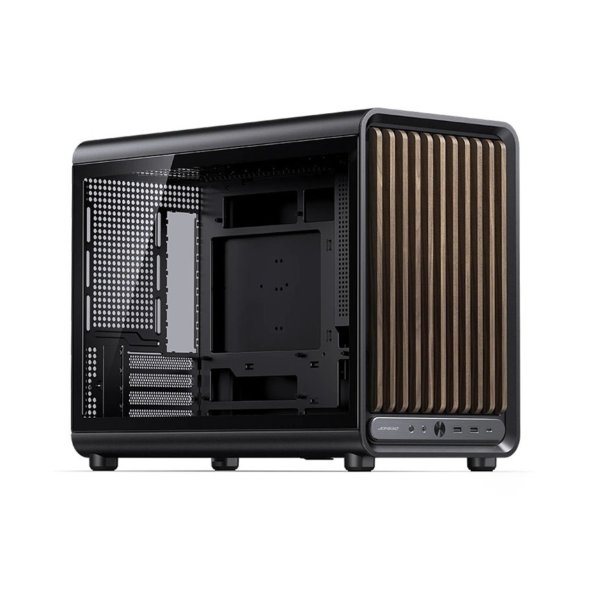 Vỏ case JONSBO D33 WOOD BLACK (mAtx/0 Fan)