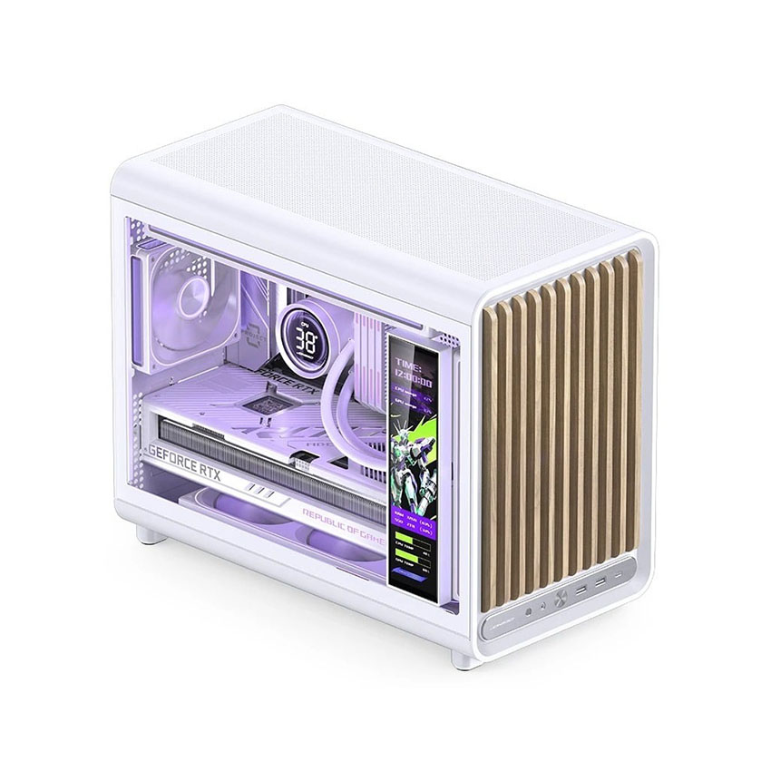 Vỏ case JONSBO D33 WOOD WHITE (mAtx/0 Fan) - Hình 4