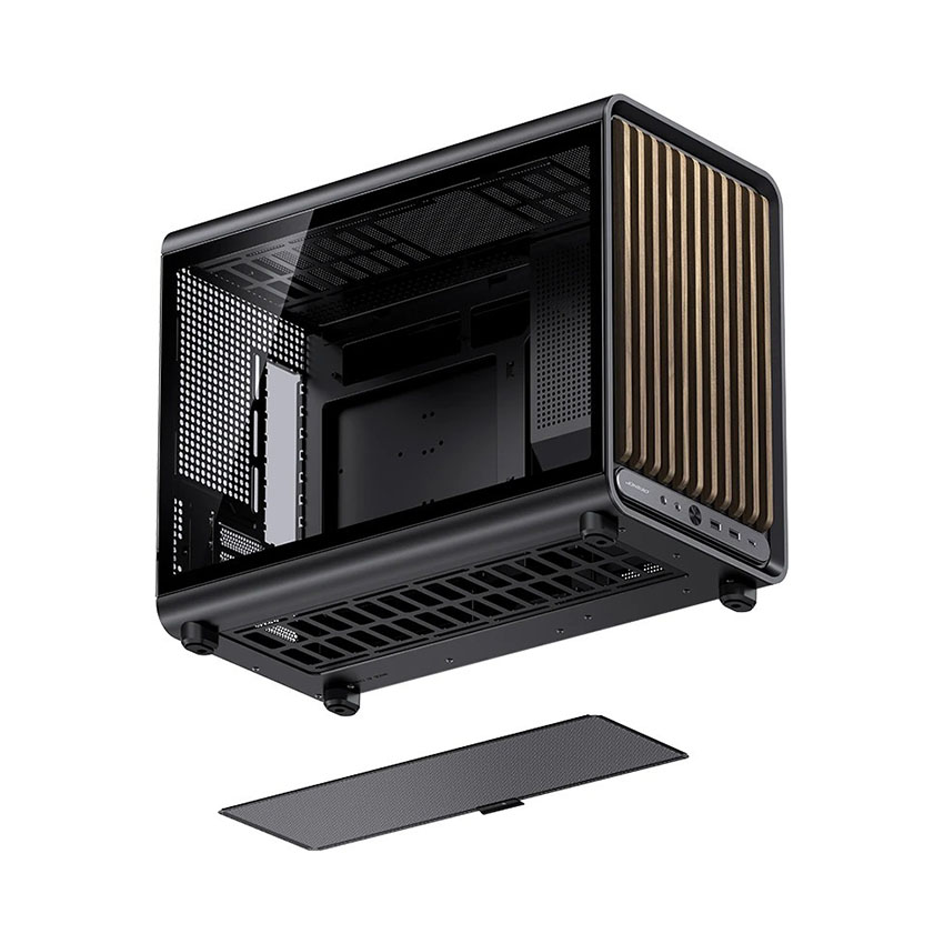 Vỏ case JONSBO D33 WOOD BLACK (mAtx/0 Fan) - Hình 4