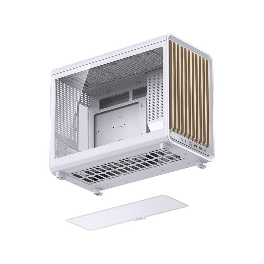 Vỏ case JONSBO D33 WOOD WHITE (mAtx/0 Fan) - Hình 2
