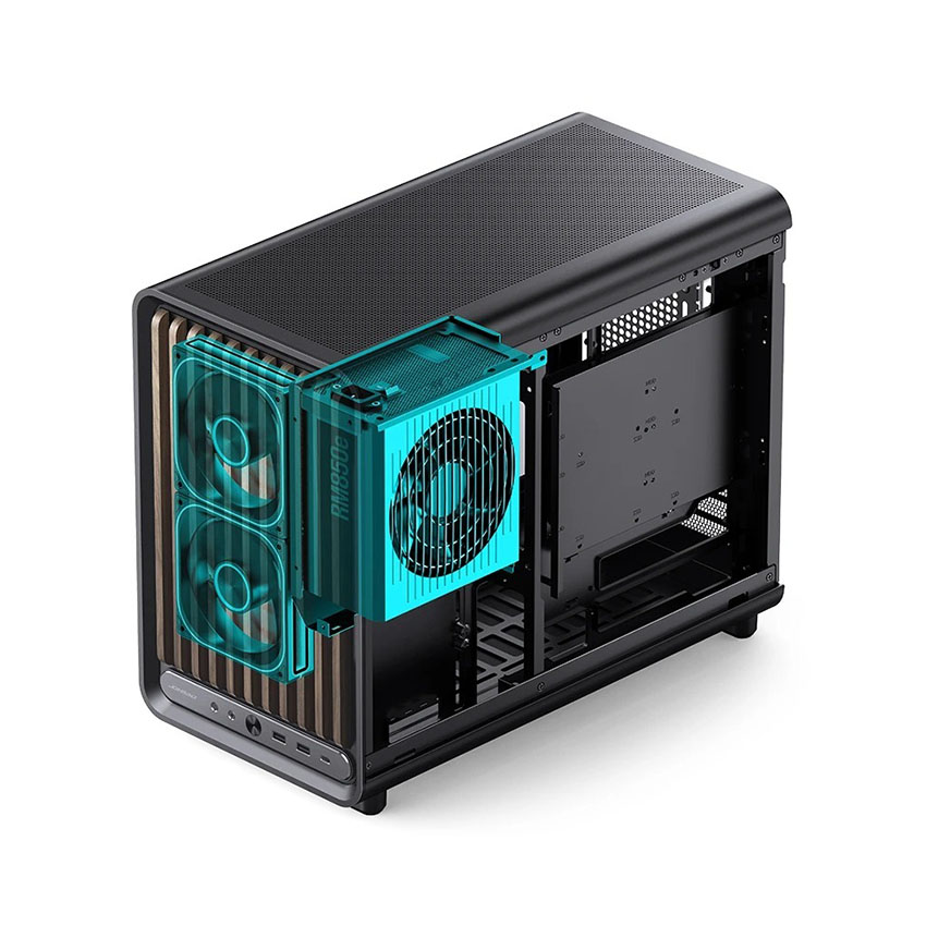 Vỏ case JONSBO D33 WOOD BLACK (mAtx/0 Fan) - Hình 2