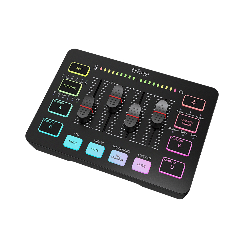 Card Âm Thanh (sound card) Fifine SC3 - Màu đen