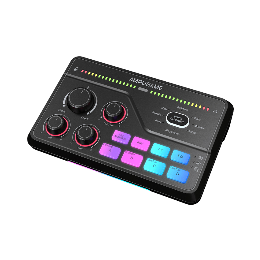 Card Âm Thanh (sound card) Fifine SC8 - Màu đen