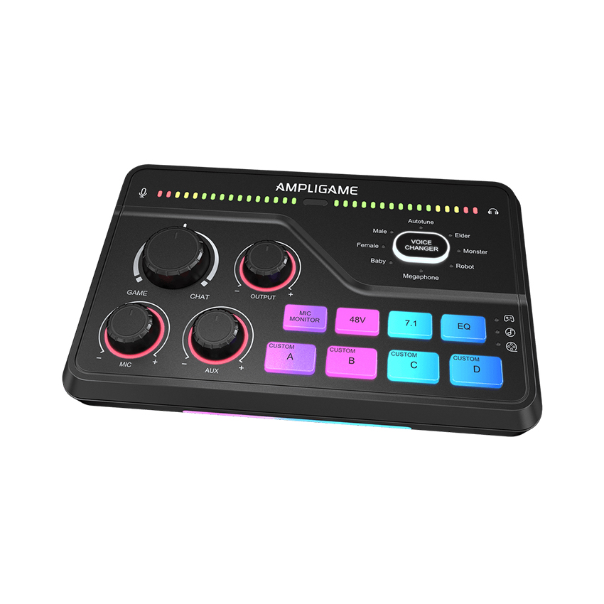 Card Âm Thanh (sound card) Fifine SC8 - Màu đen - Hình 2