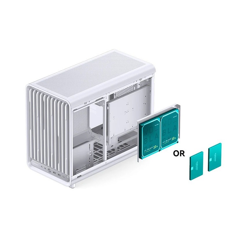 Vỏ case JONSBO D33 WHITE (mAtx/0 Fan) - Hình 5