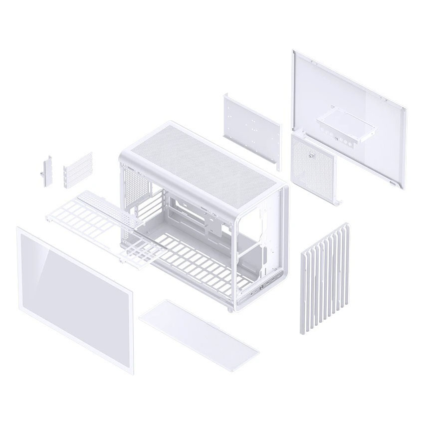 Vỏ case JONSBO D33 WHITE (mAtx/0 Fan) - Hình 2