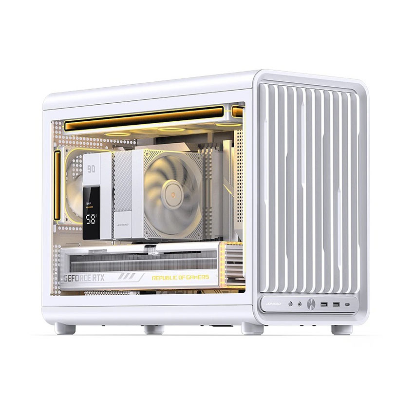 Vỏ case JONSBO D33 WHITE (mAtx/0 Fan)
