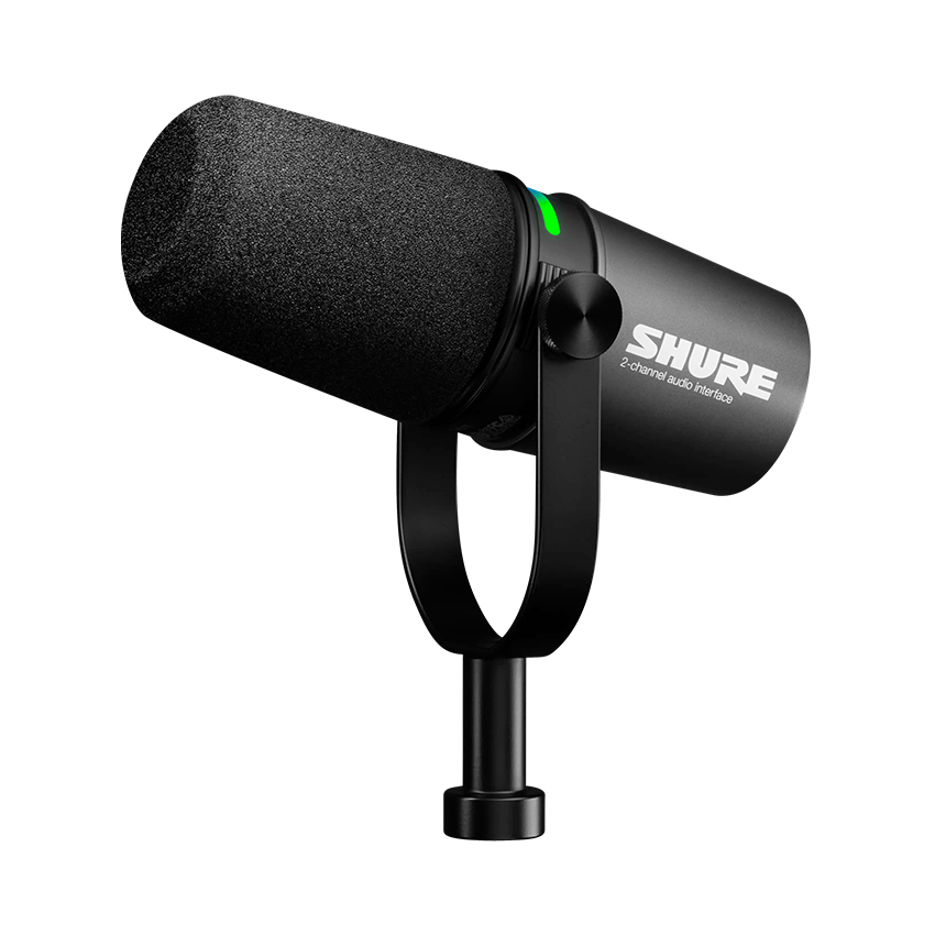 Micro thu âm Podcast tích hợp interface Shure MV7i (Màu đen) chính hãng