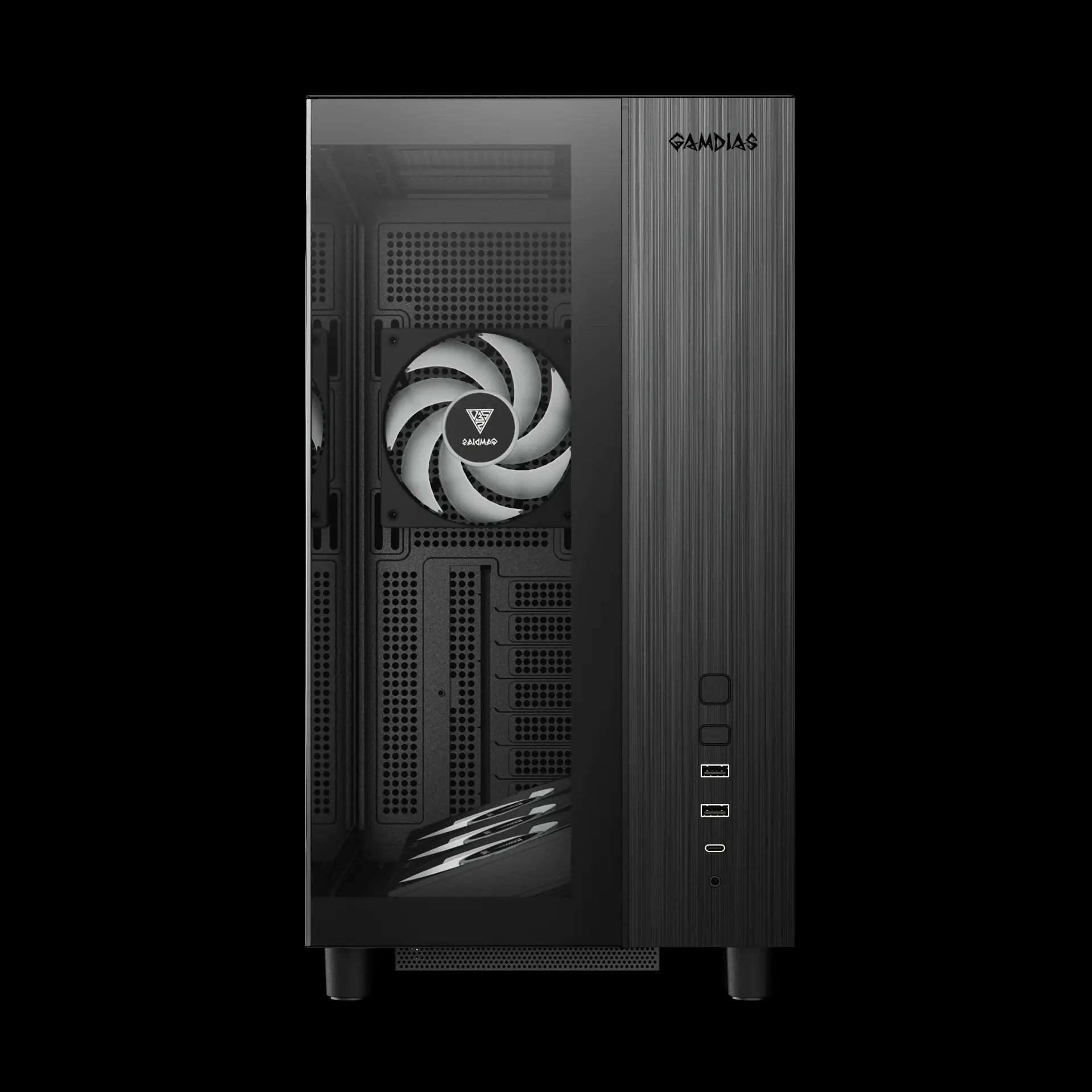 Vỏ Case GAMDIAS ATLAS M4 BLACK (ATX/4 fan) - Hình 6