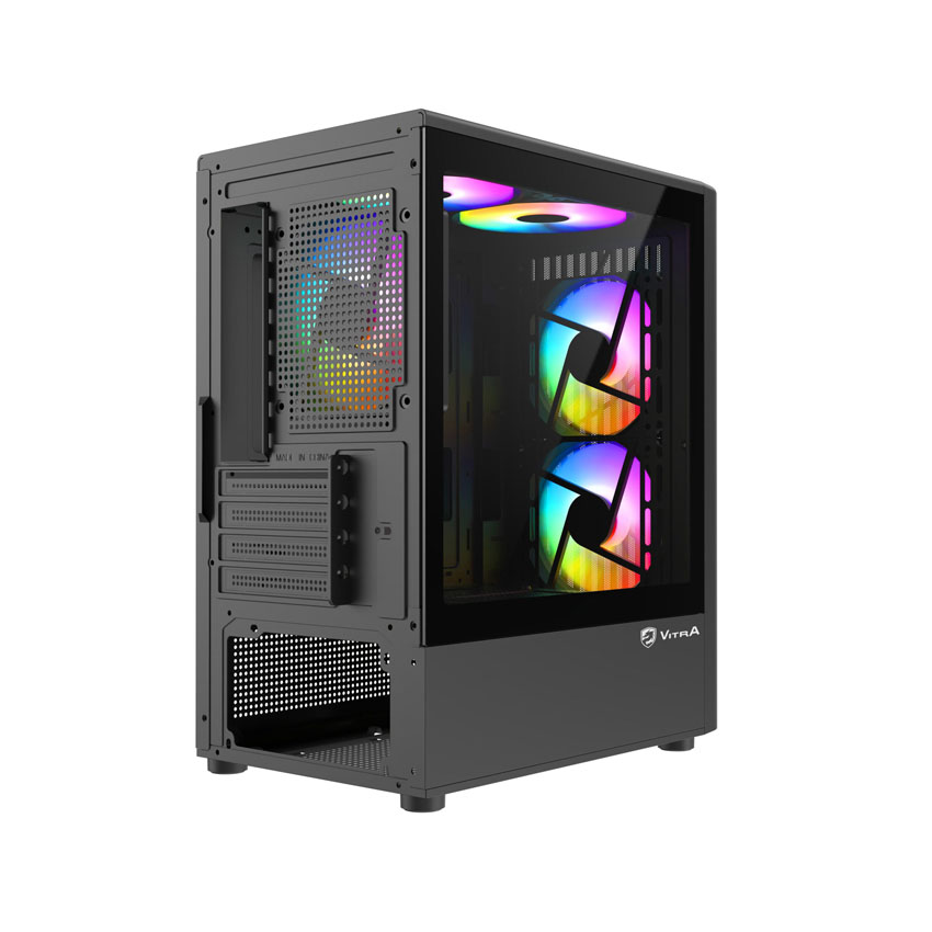 Vỏ Case VITRA Cruise VX6 Black RGB (mATX/3Fan) - Hình 3