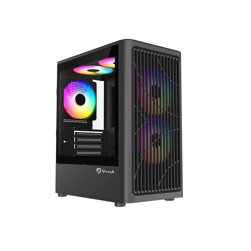 Vỏ Case VITRA Cruise VX6 Black RGB (mATX/3Fan) chính hãng