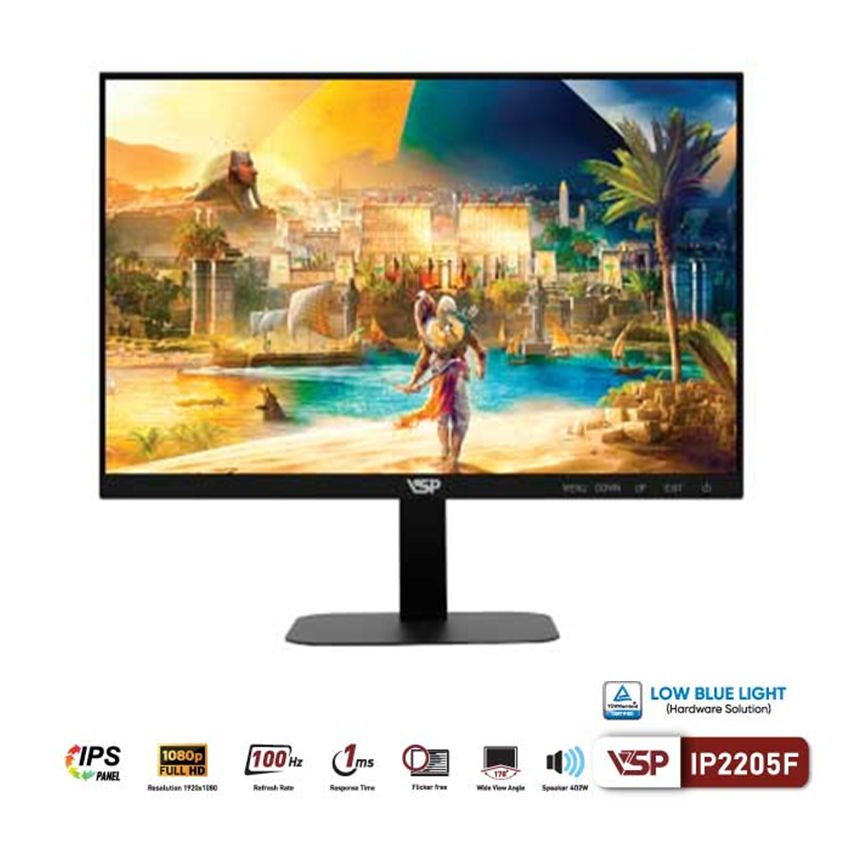 Màn hình VSP IP2205F (21.45 inch/FHD/IPS/120Hz/1ms/loa) - Likenew (Box) chính hãng