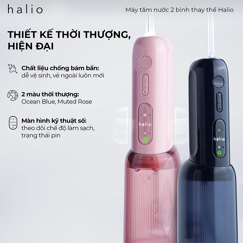 Máy Tăm Nước Halio UltraClean Express Hydro Floss - Màu Hồng 10