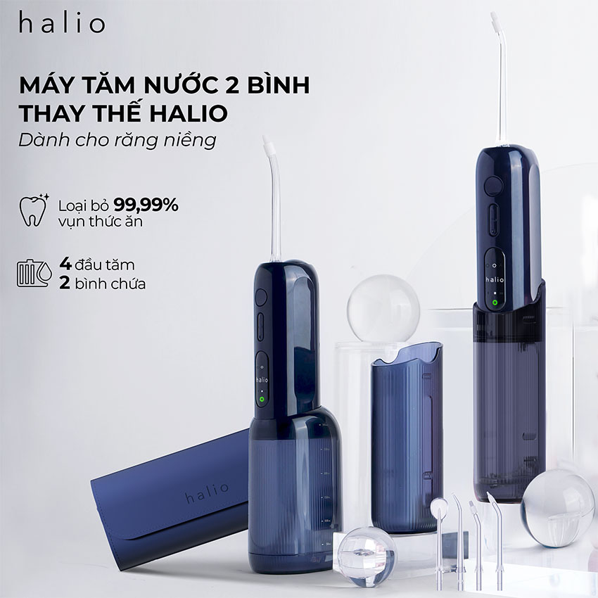 Máy Tăm Nước Halio UltraClean Express Hydro Floss - Màu Xanh 9
